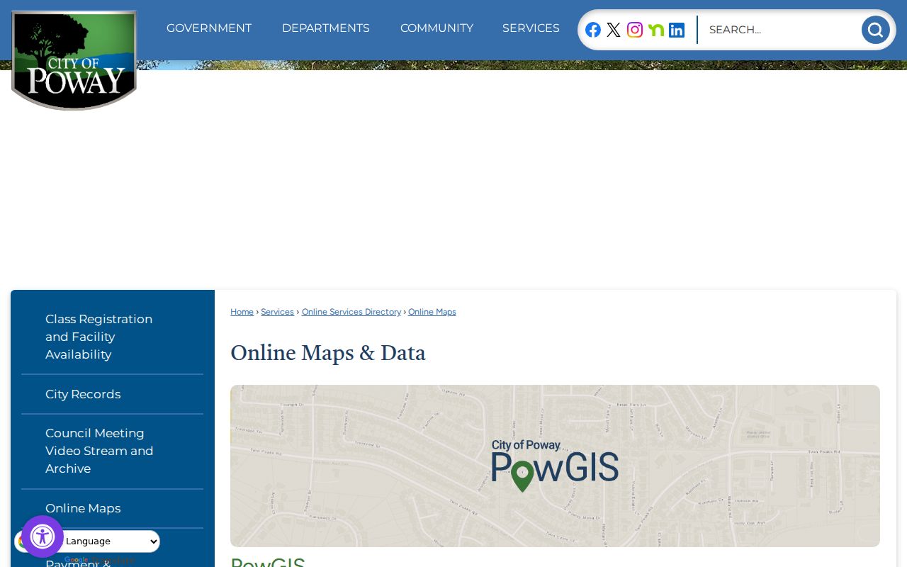 Poway street directory official maps and parcel reports