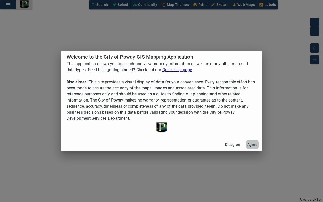 Poway street directory PowGIS address and parcel viewer